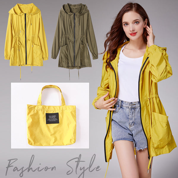 Women's raincoat tunic trench coat